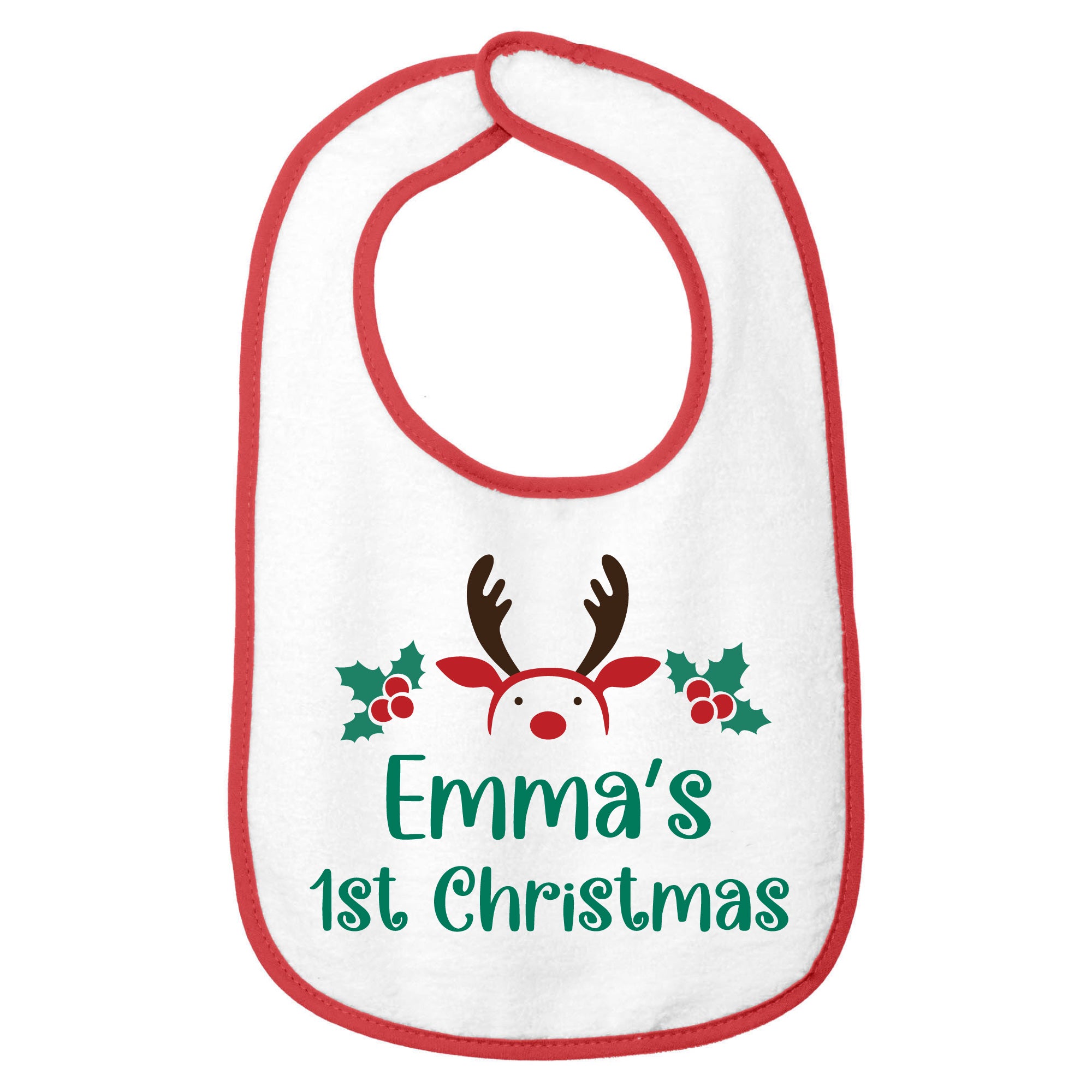 Personalized Christmas Baby Bib