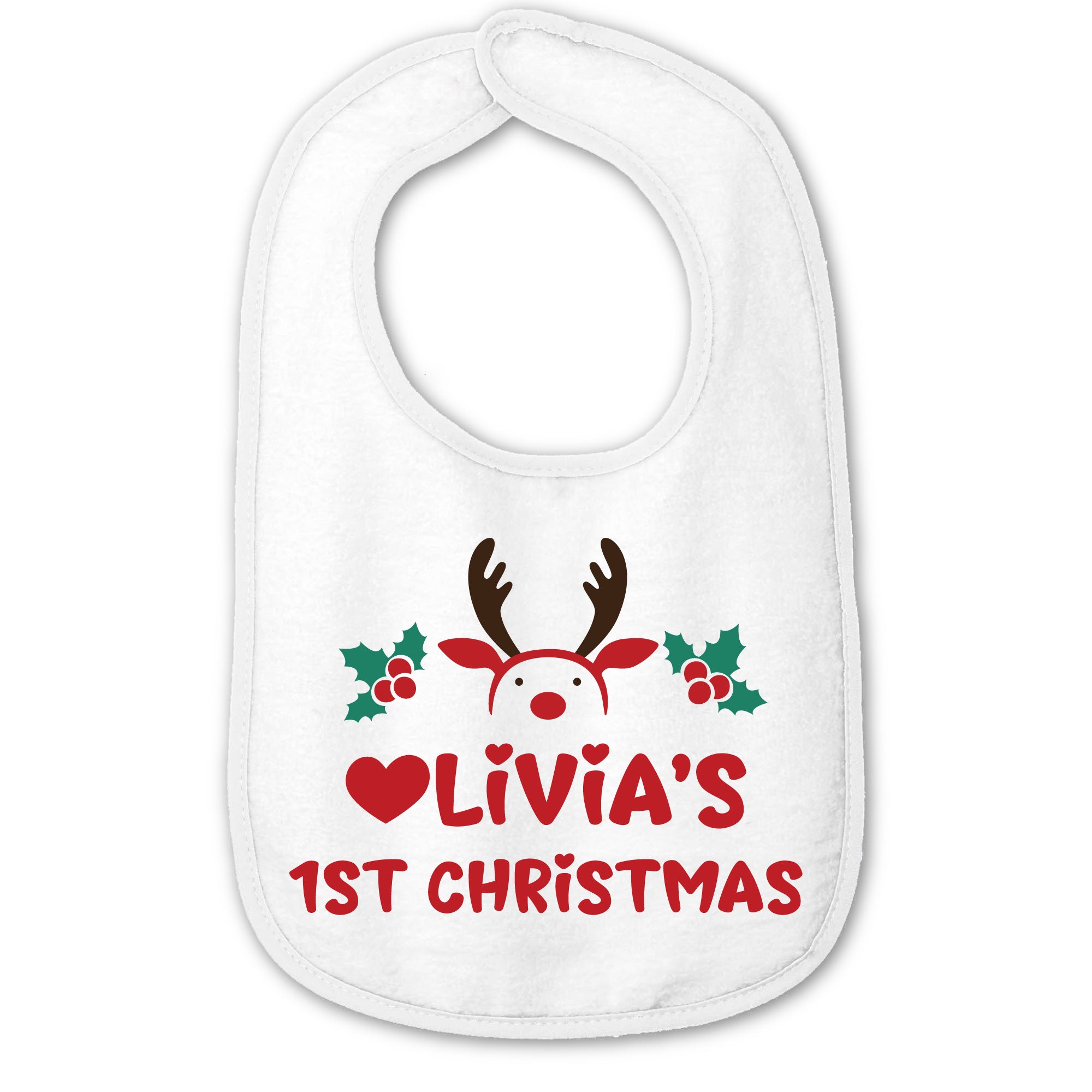 Personalized Christmas Baby Bib