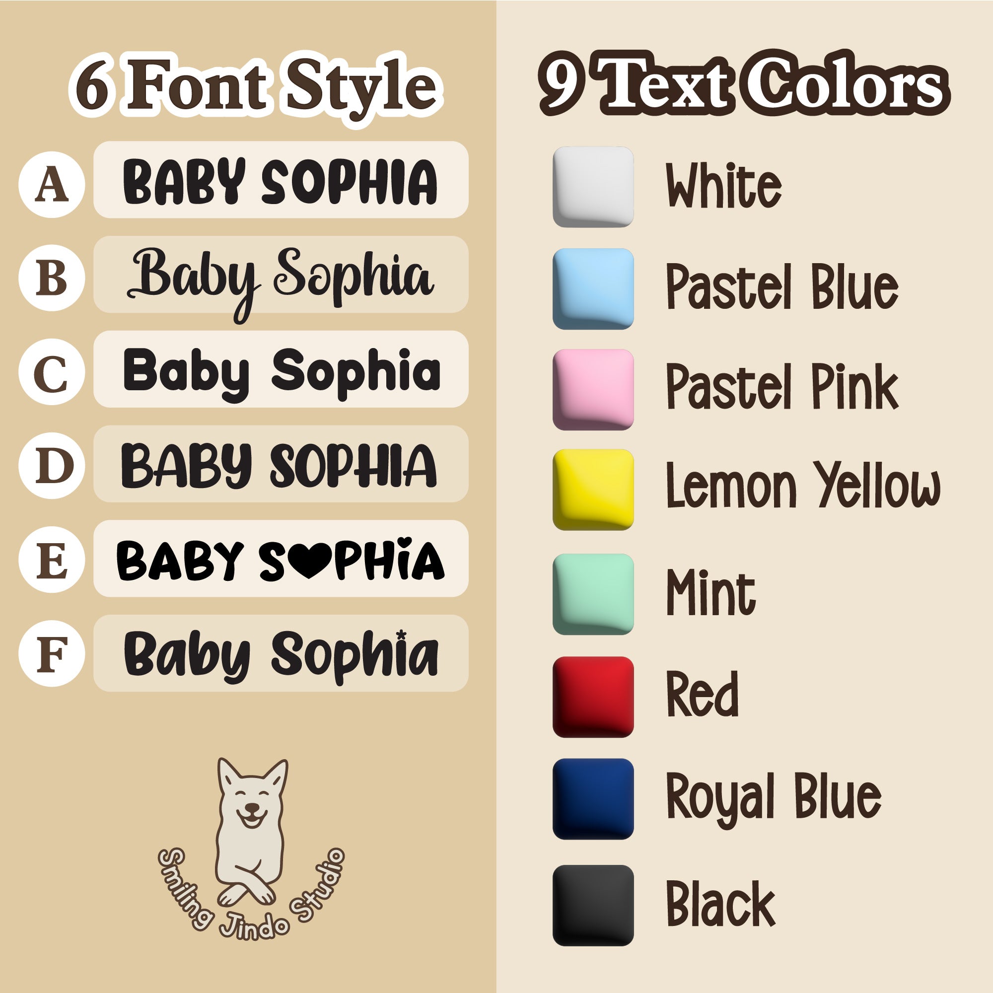 Custom Puff Text bib