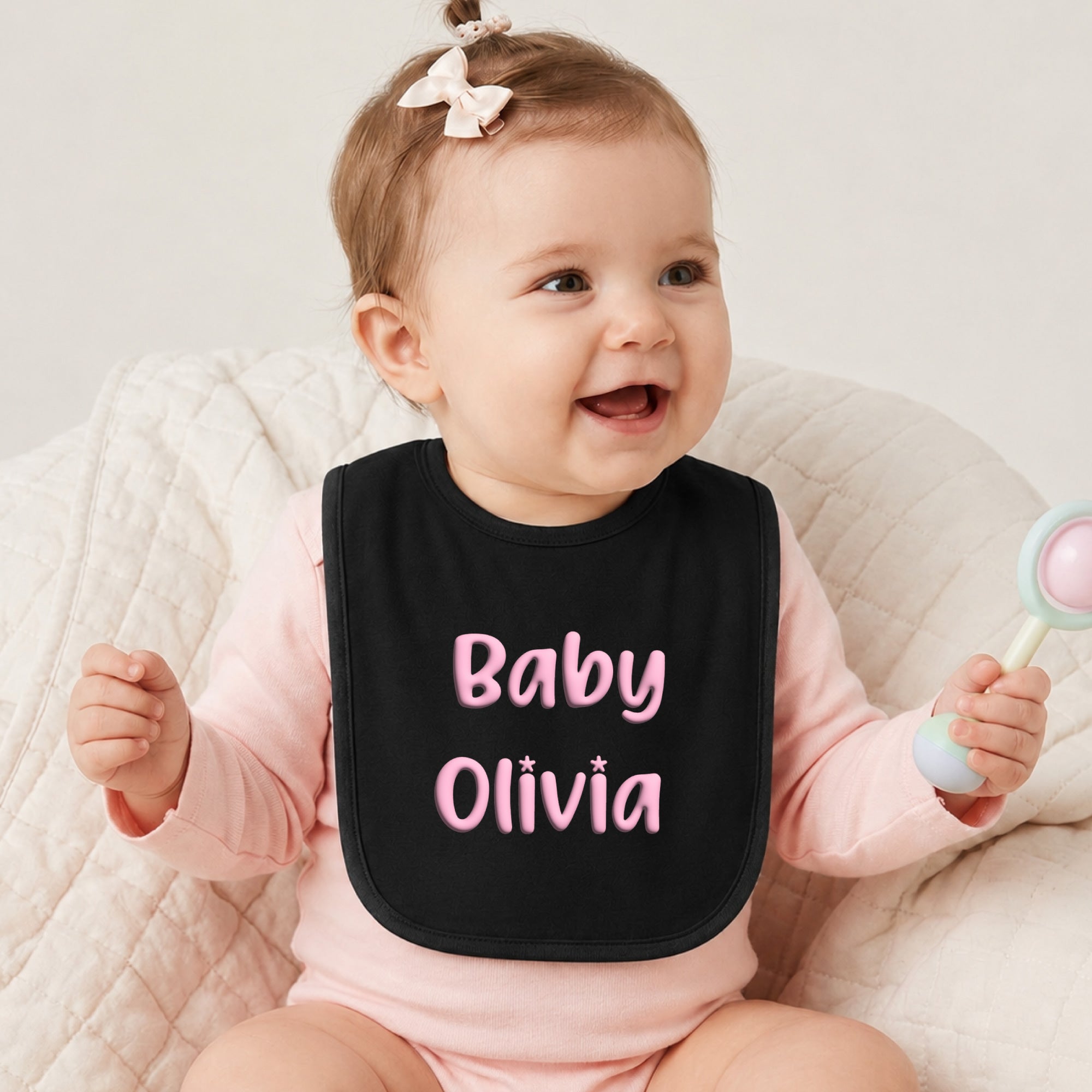 Custom Puff Text bib
