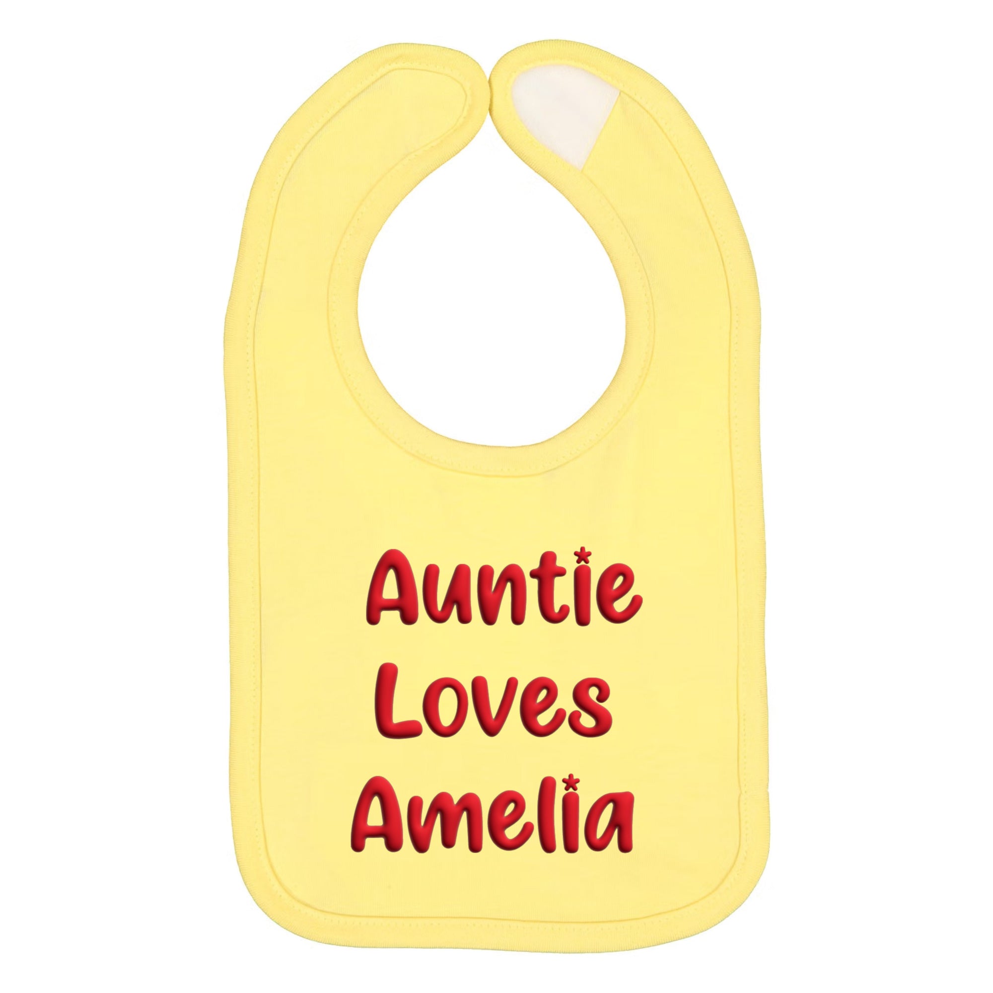 Custom Puff Text bib