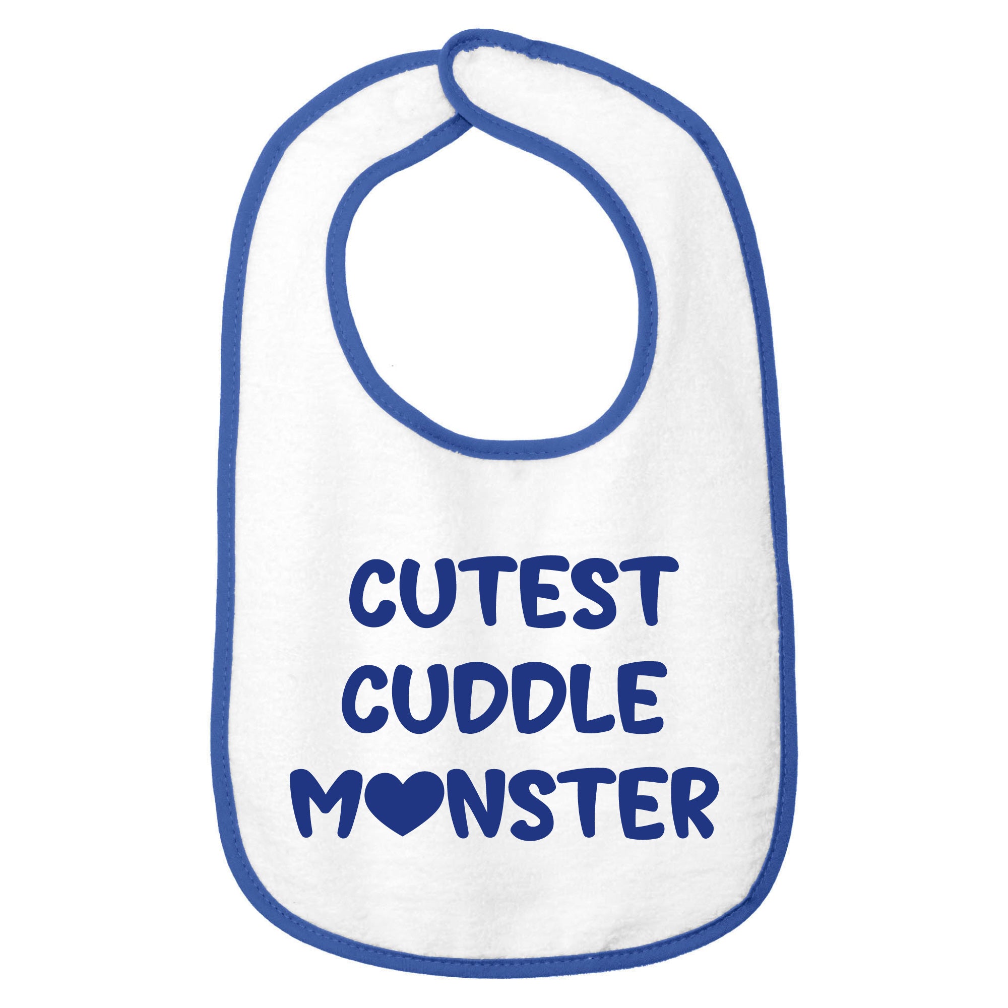 Personalized Cotton Terry Baby Bib | Custom Text