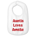 Personalized Cotton Terry Baby Bib | Custom Text