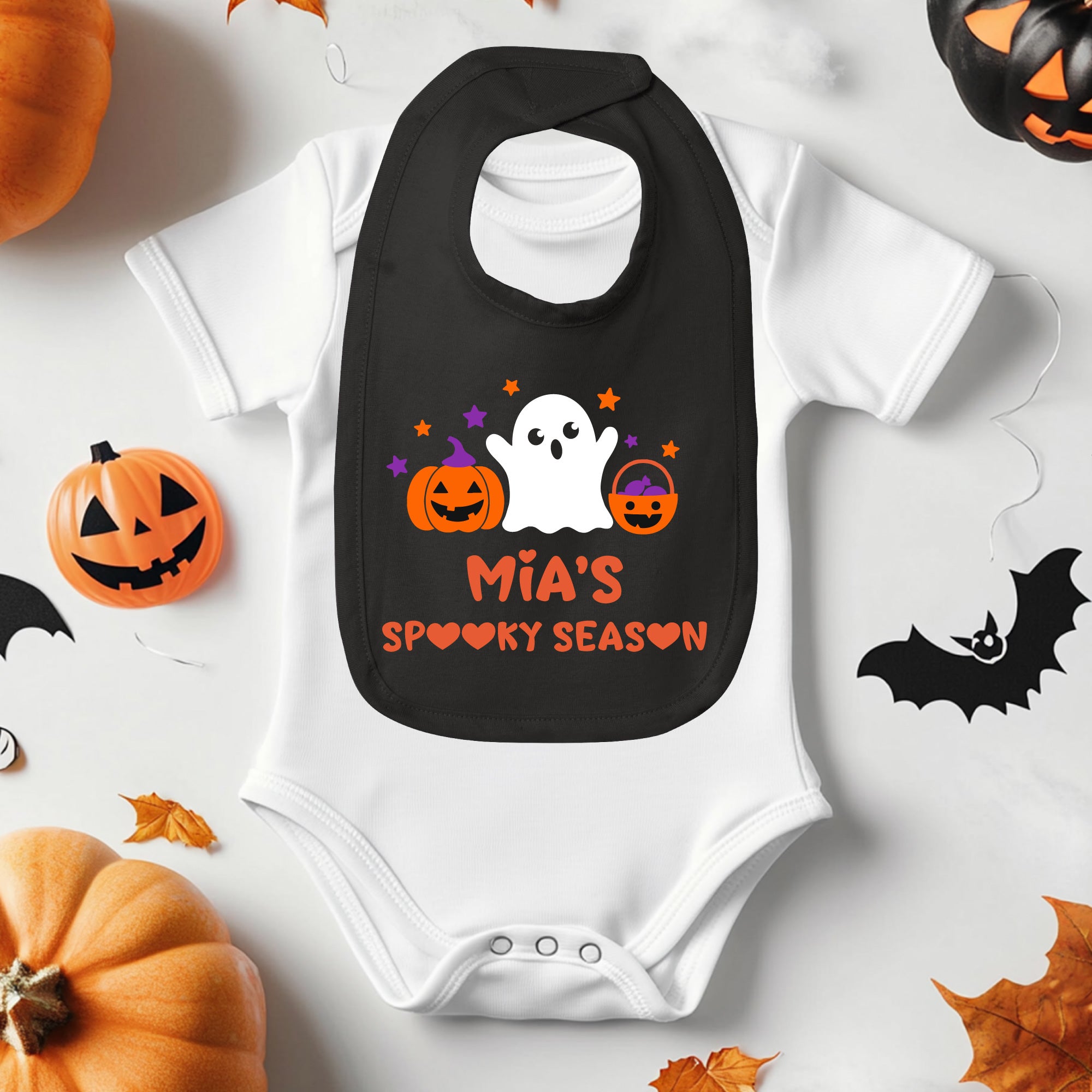 Personalized Halloween Jersey Bib