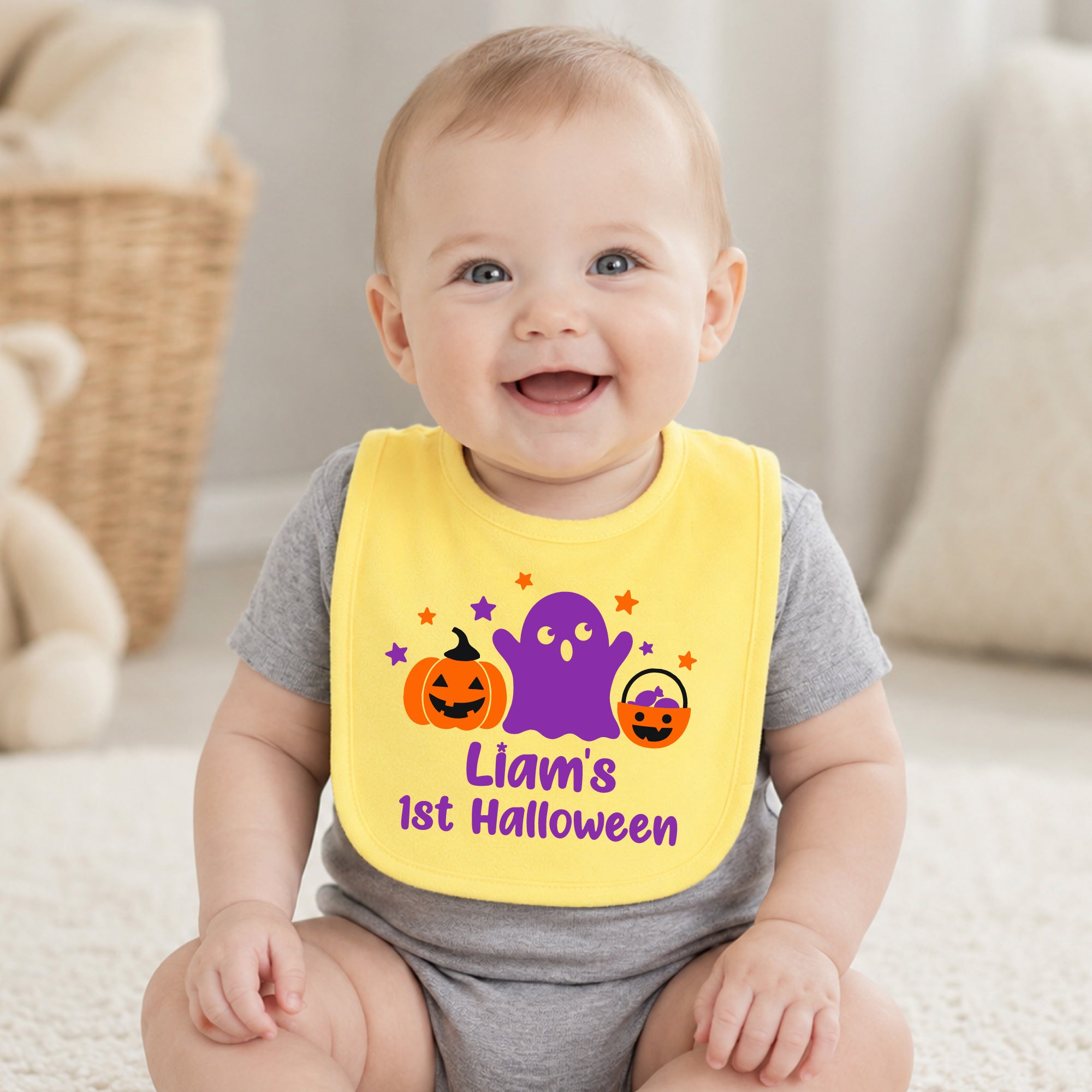 Personalized Halloween Jersey Bib