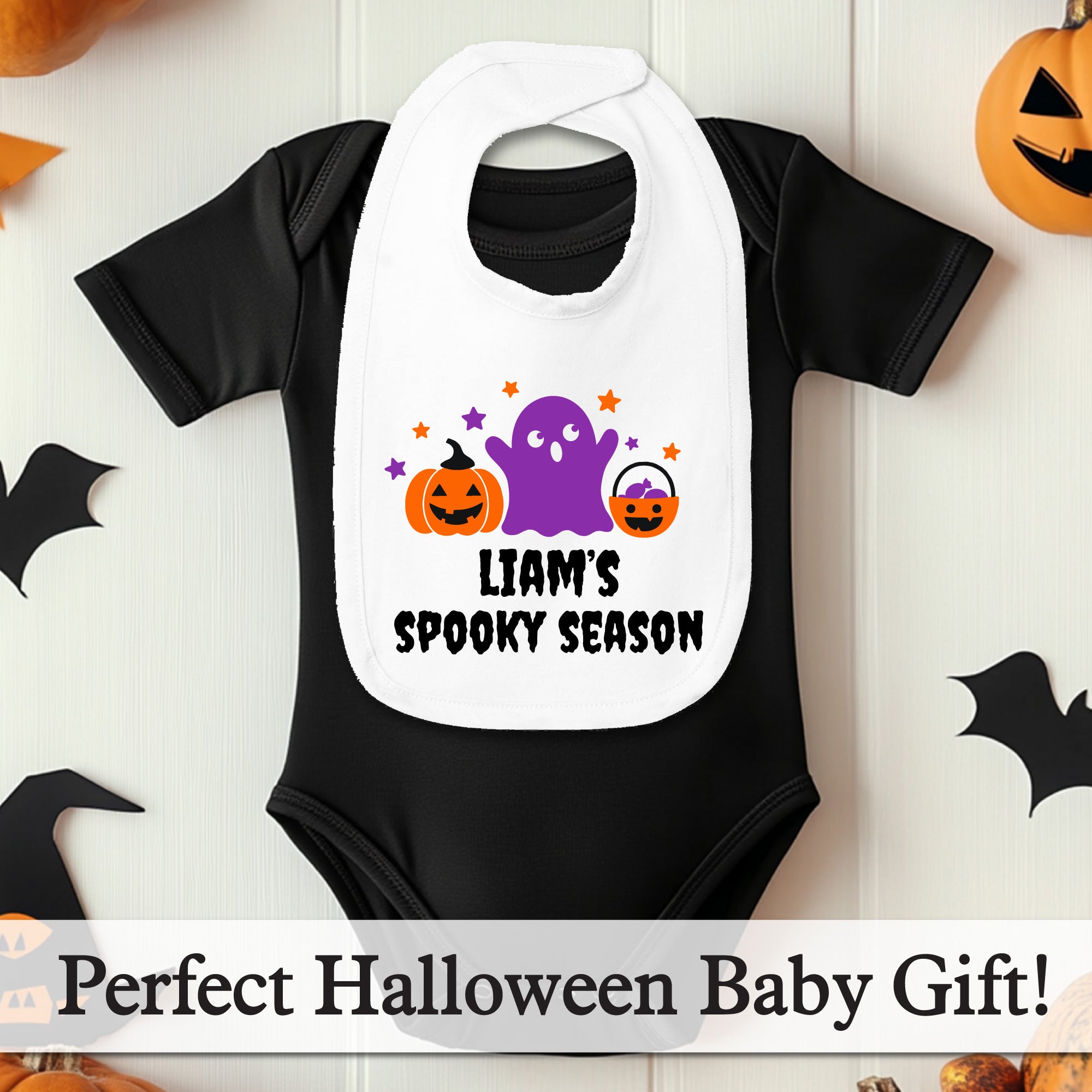 Personalized Halloween Jersey Bib