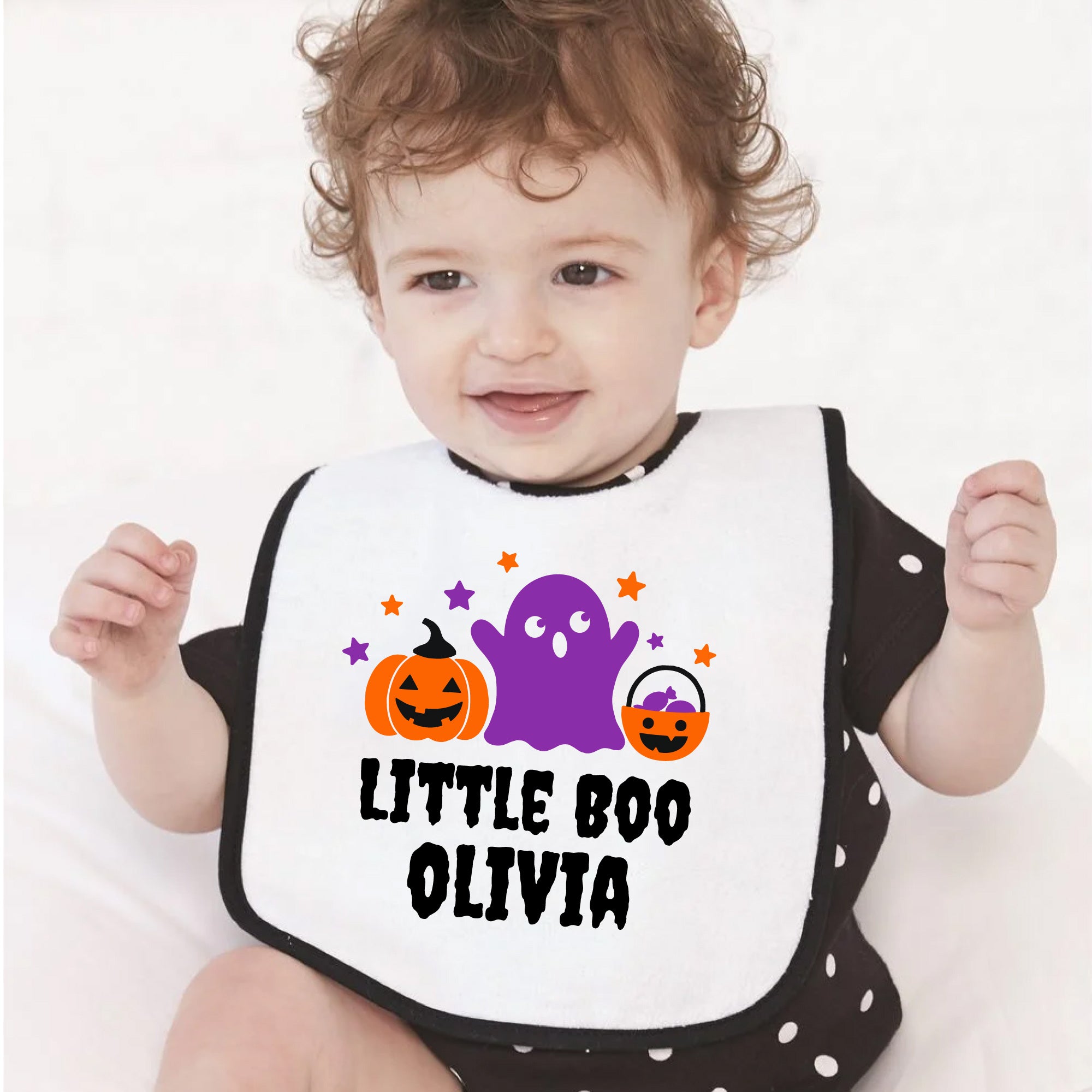 Personalized 1st Halloween Baby Bib