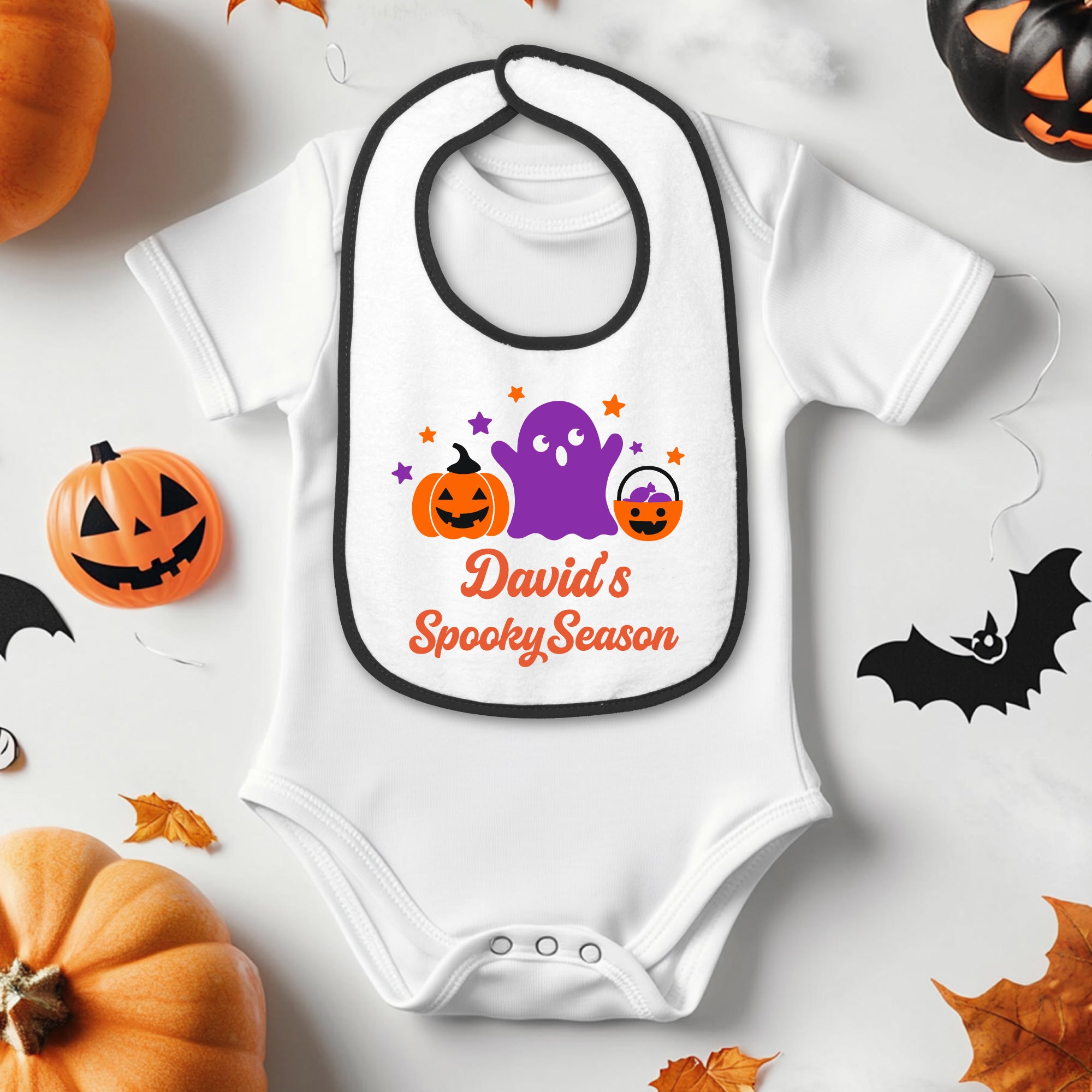 Personalized 1st Halloween Baby Bib