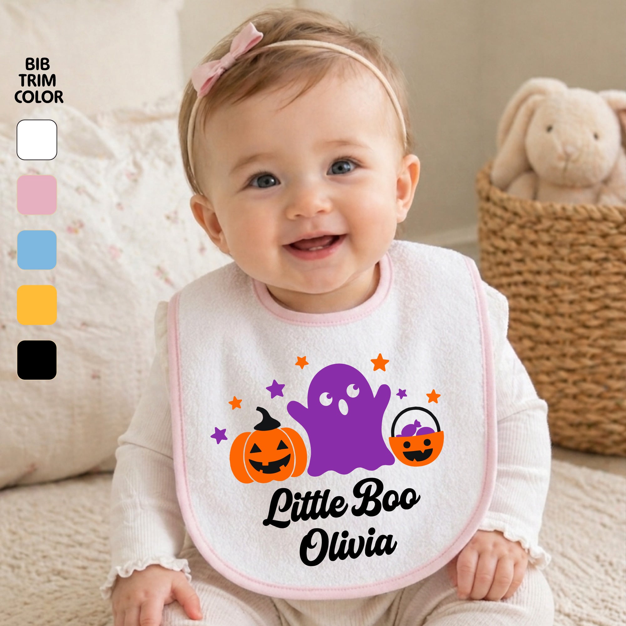 Personalized 1st Halloween Baby Bib