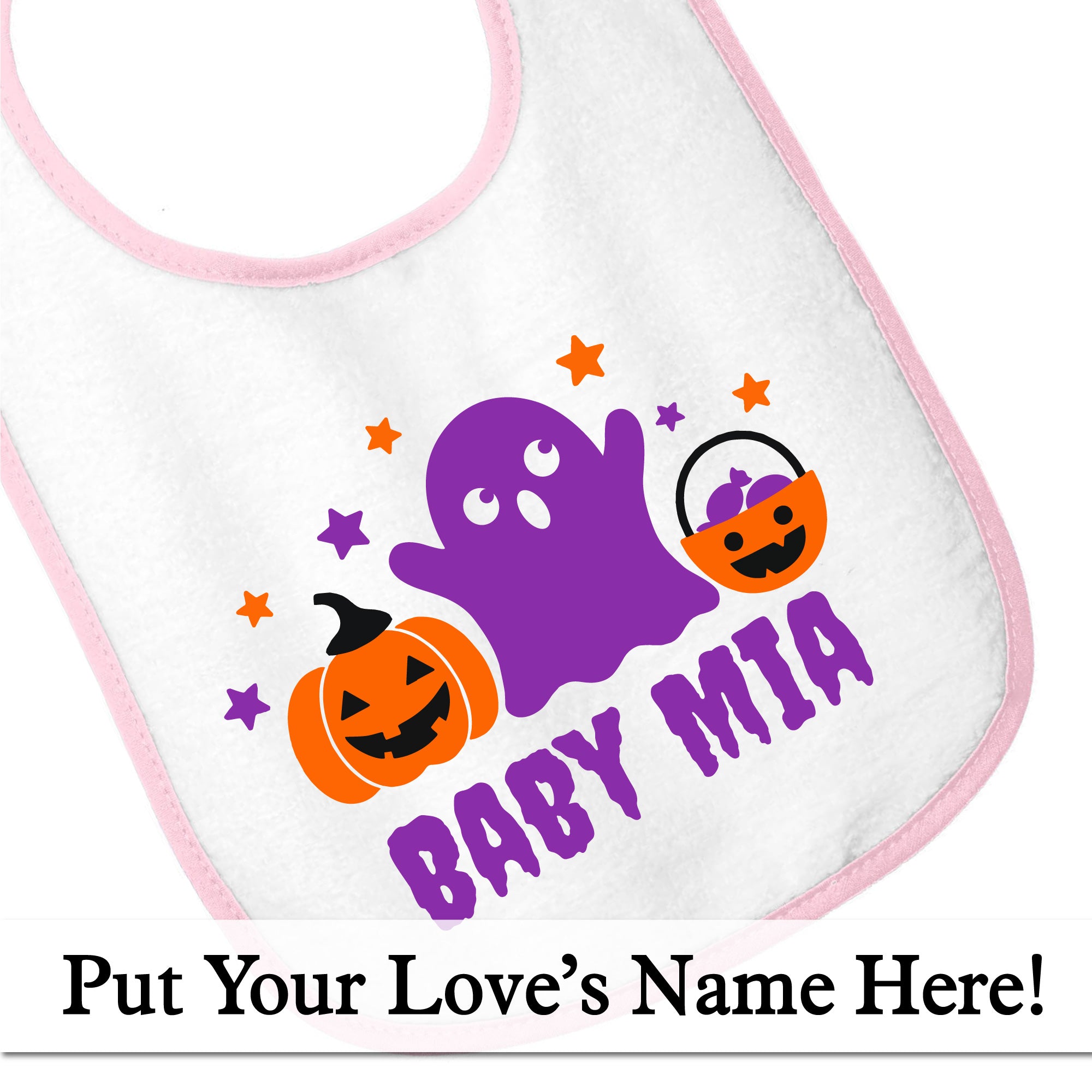 Personalized 1st Halloween Baby Bib