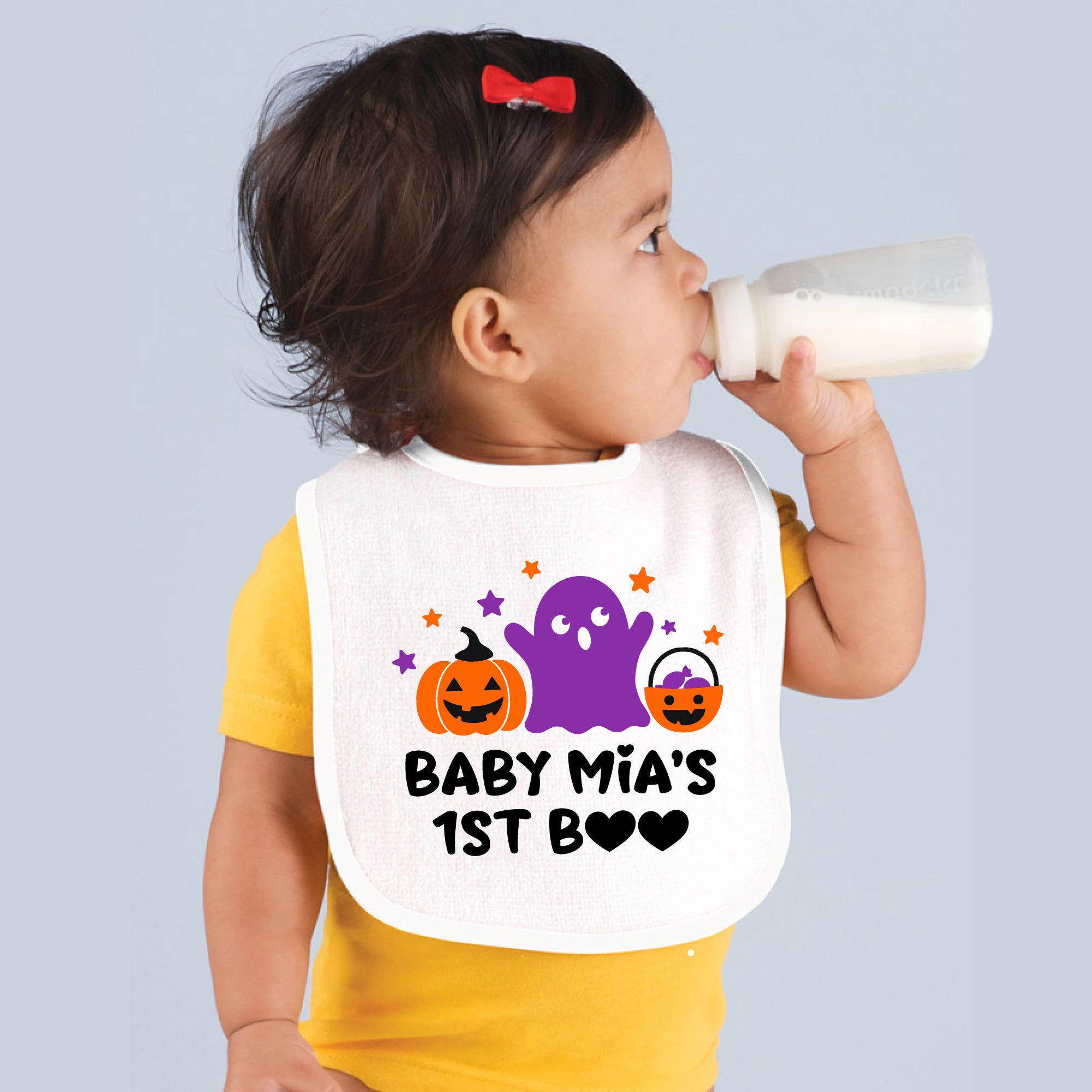 Personalized 1st Halloween Baby Bib