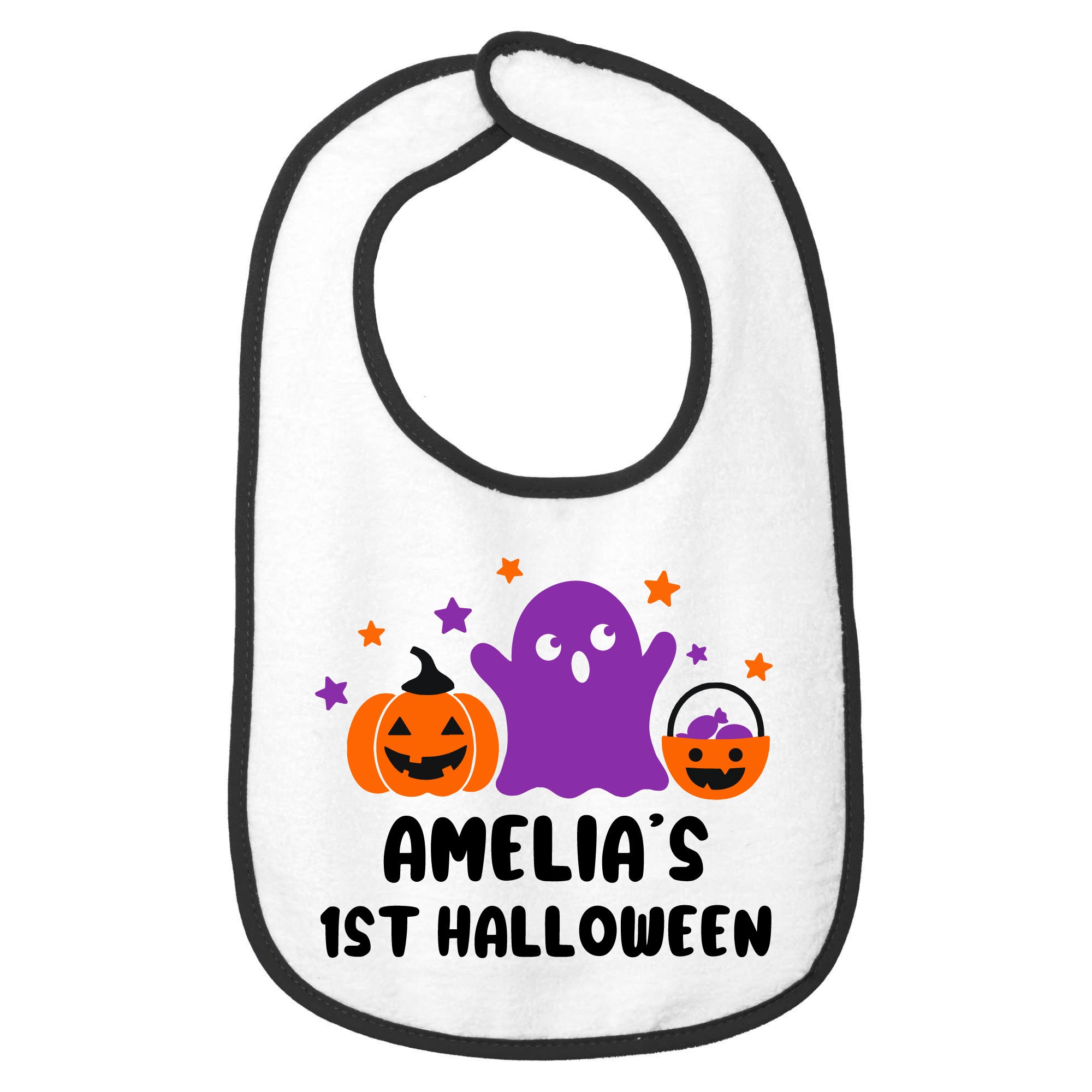 Personalized 1st Halloween Baby Bib