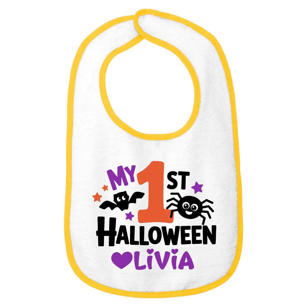 Personalized 1st Halloween Baby Bib