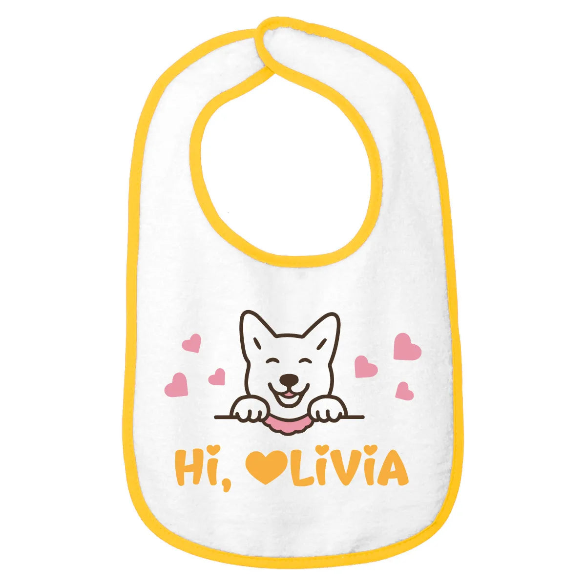 Personalized Cotton Terry  Baby Bib