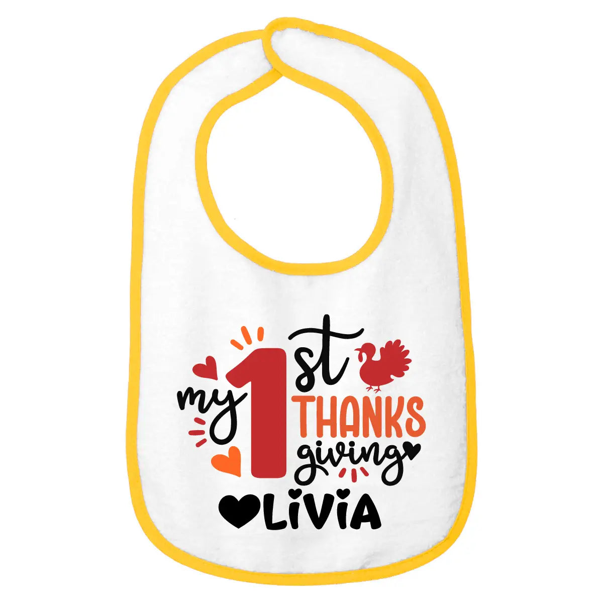Personalized Thanksgiving Baby Bib