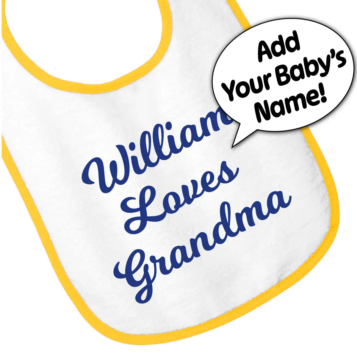 Personalized Cotton Terry Baby Bib