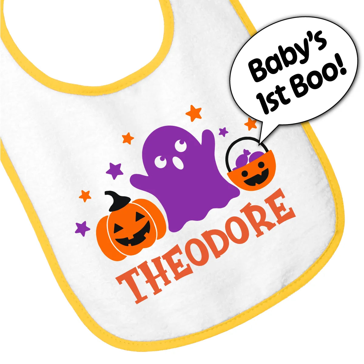 Personalized Halloween Baby Bib