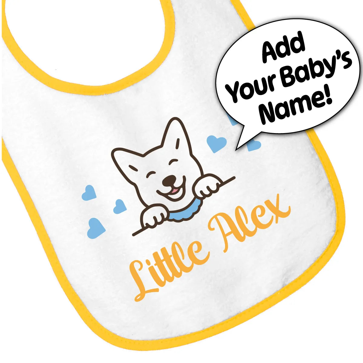 Personalized Cotton Terry  Baby Bib