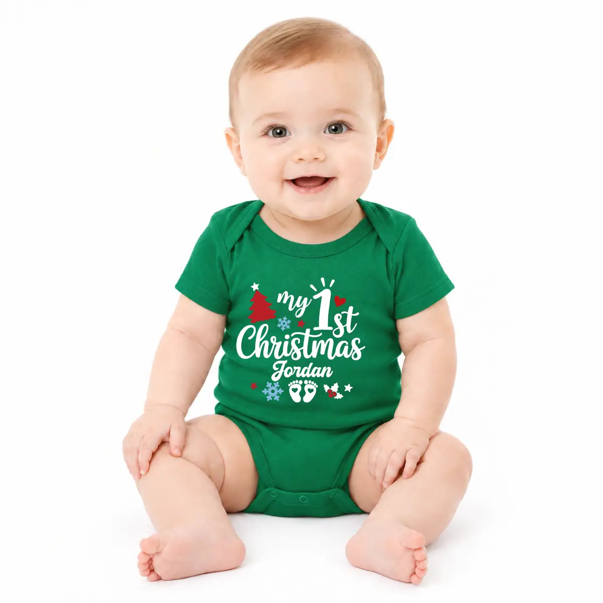 1st Christmas Baby Bodysuit