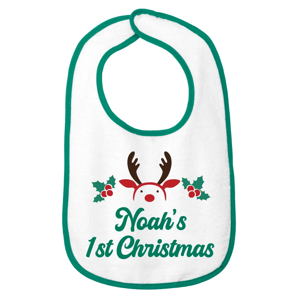 Personalized Christmas Baby Bib