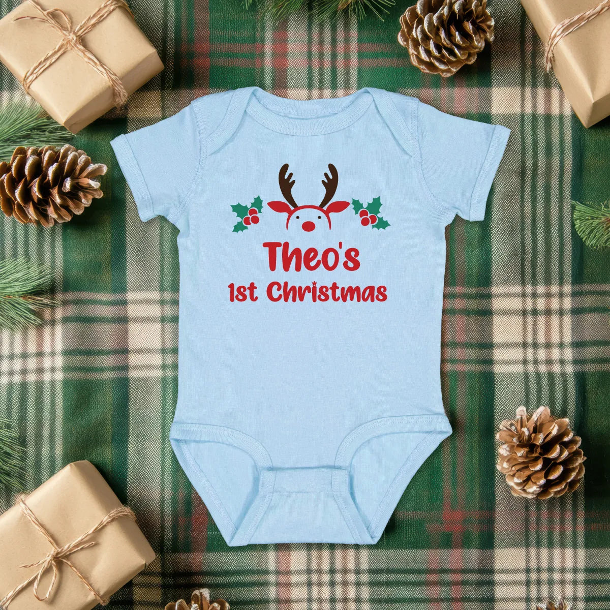Personalized Christmas Baby Bodysuit