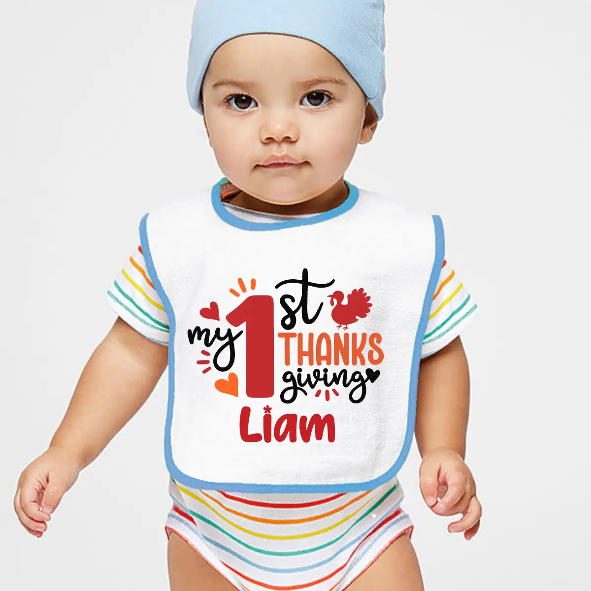 Personalized Thanksgiving Baby Bib