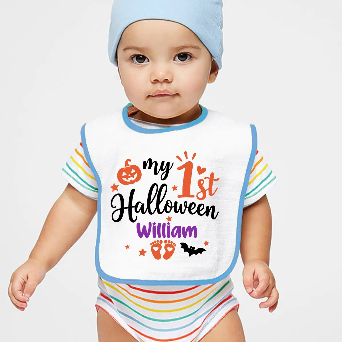 Personalized 1st Halloween Baby Bib