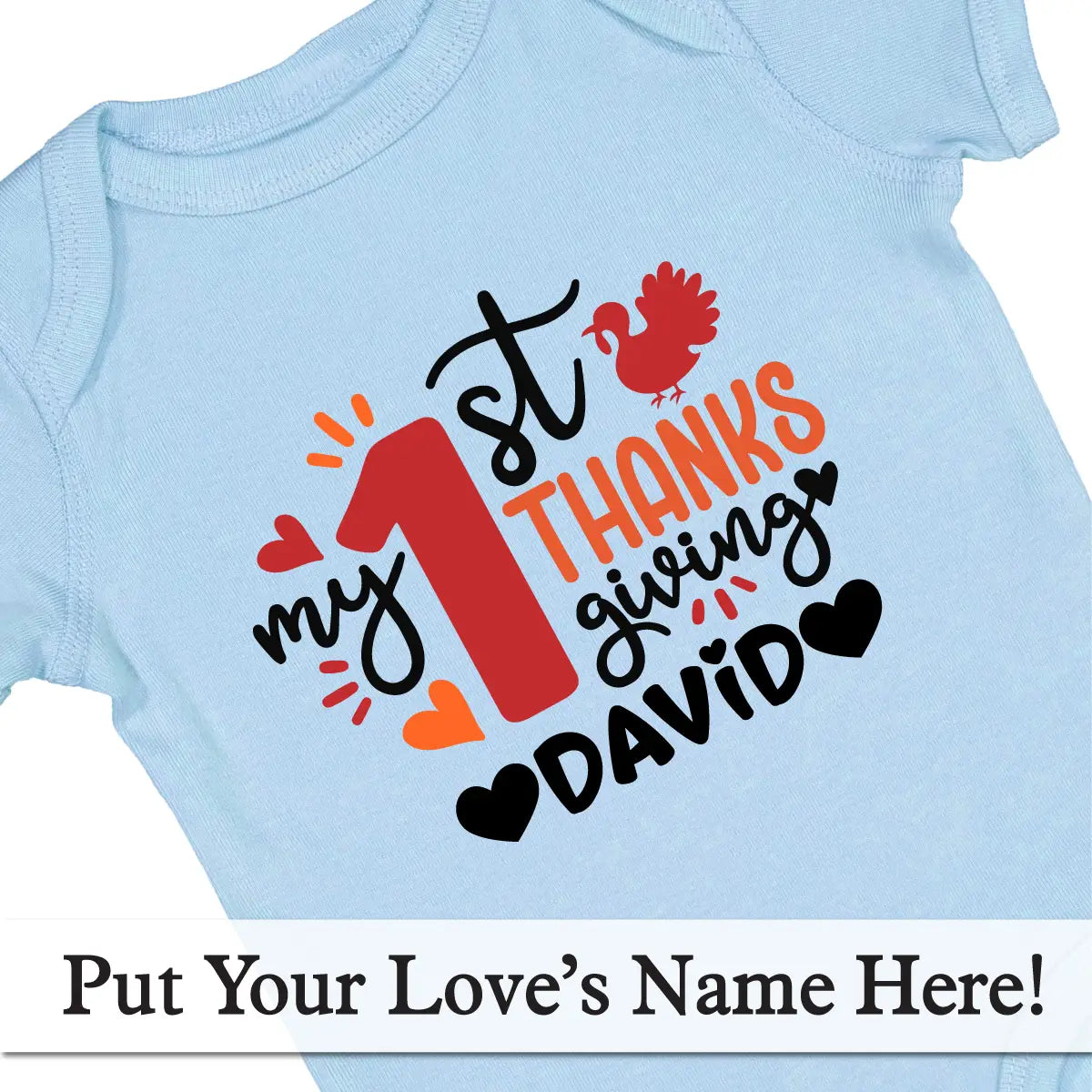 Personalized Thanksgiving Baby Bodysuit