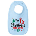 Personalized 1st Christmas Baby Bib