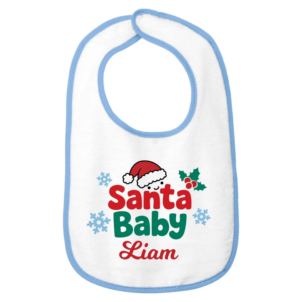 Personalized Santa Baby Christmas Bib