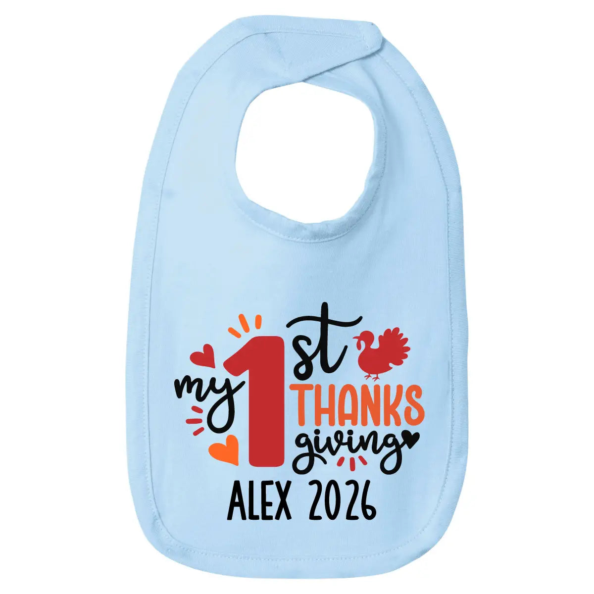 Personalized Thanksgiving Baby Bib