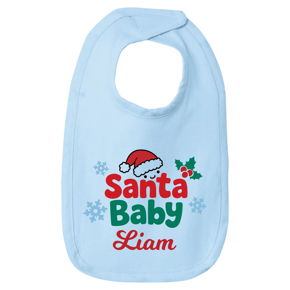 Personalized Santa Baby Christmas Bib