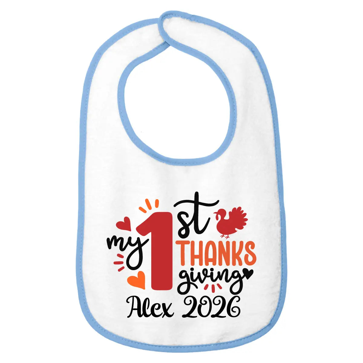 Personalized Thanksgiving Baby Bib