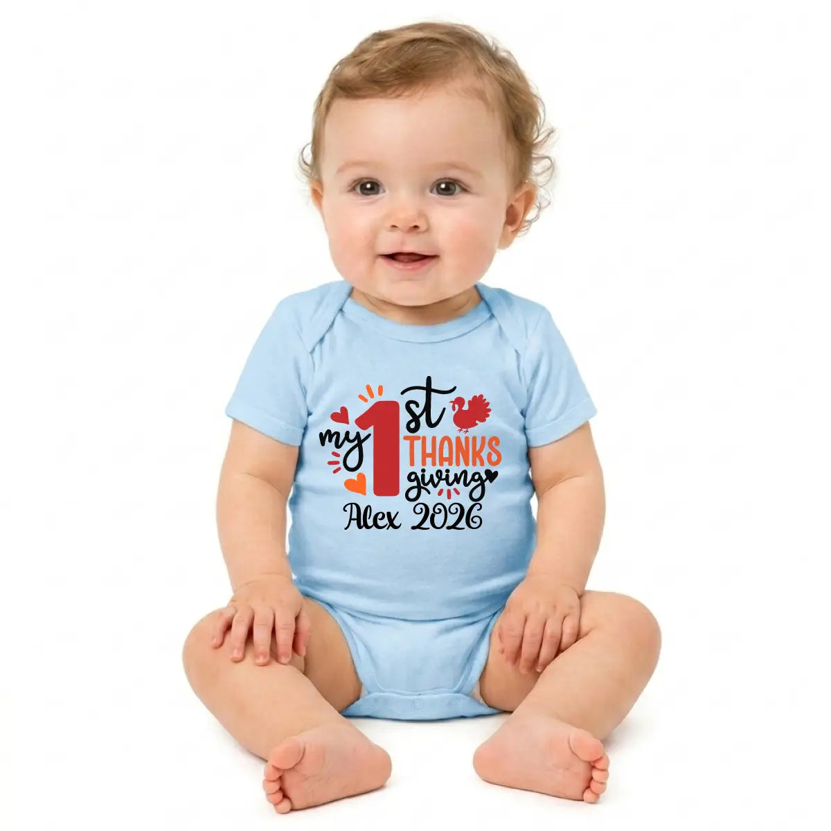 Personalized Thanksgiving Baby Bodysuit