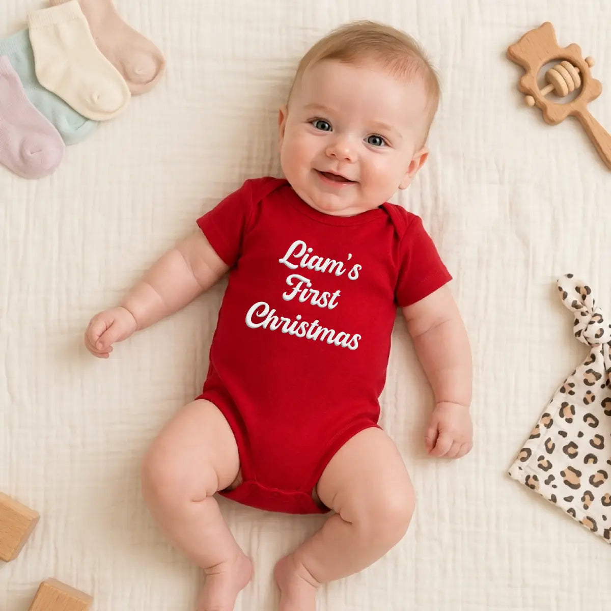 Personalized Puff Baby Bodysuit