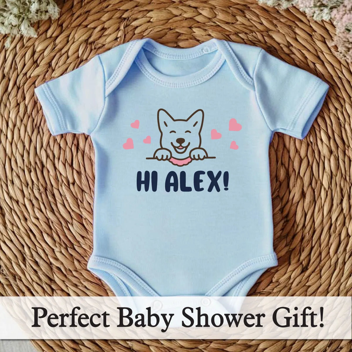 Personalized Puppy Baby Bodysuit