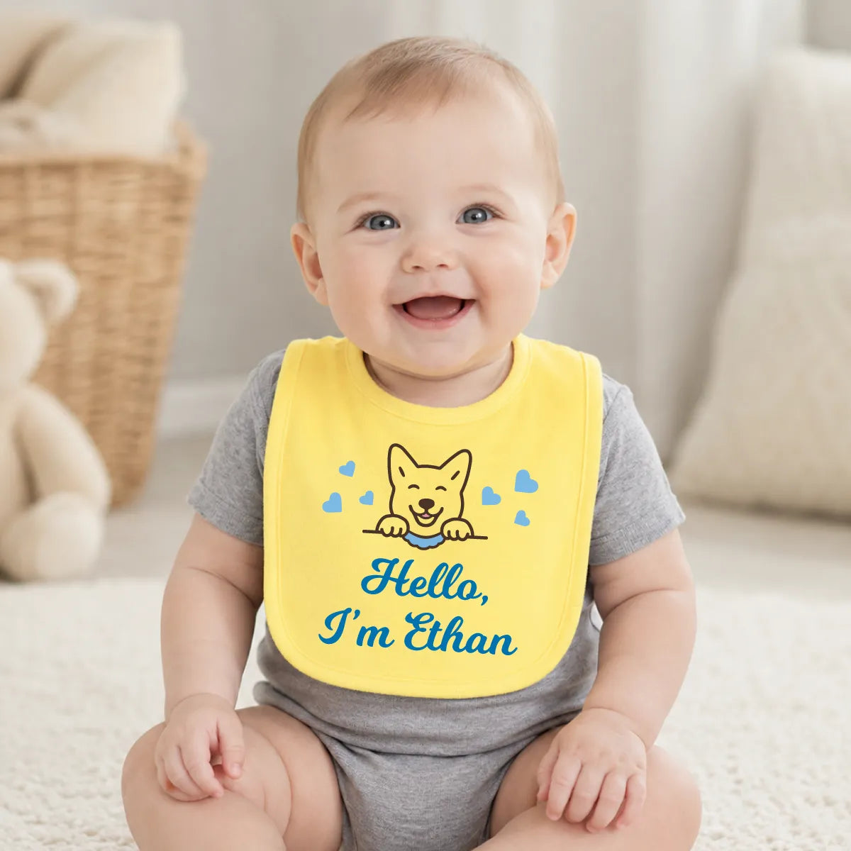 Personalized Jersey Baby Bib