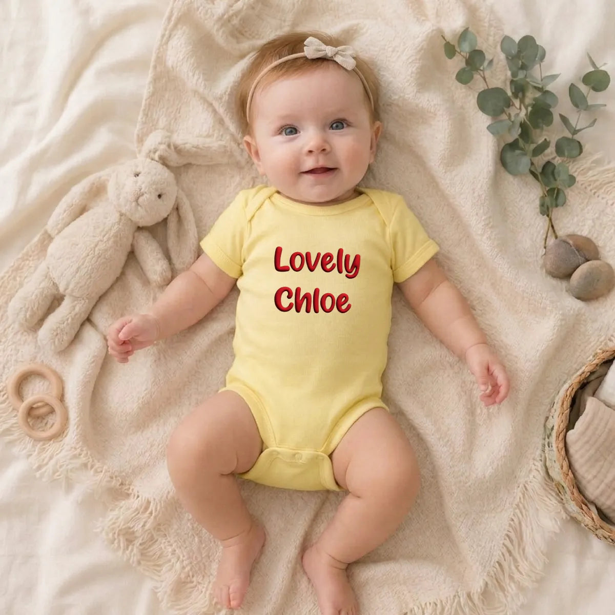 Personalized Puff Baby Bodysuit