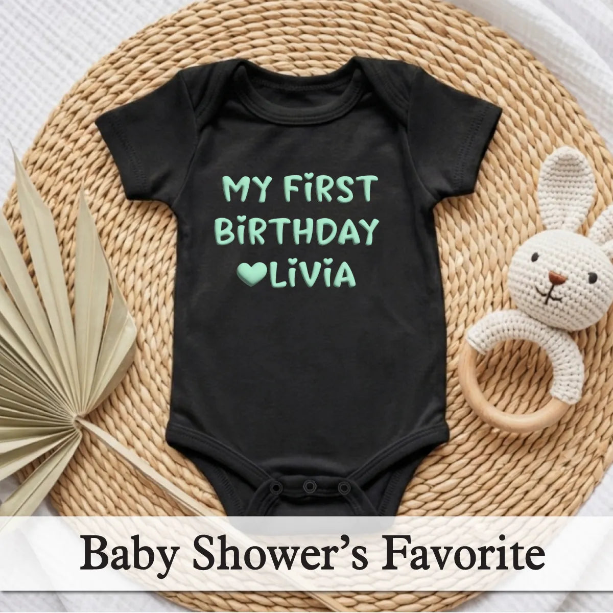 Personalized Puff Baby Bodysuit