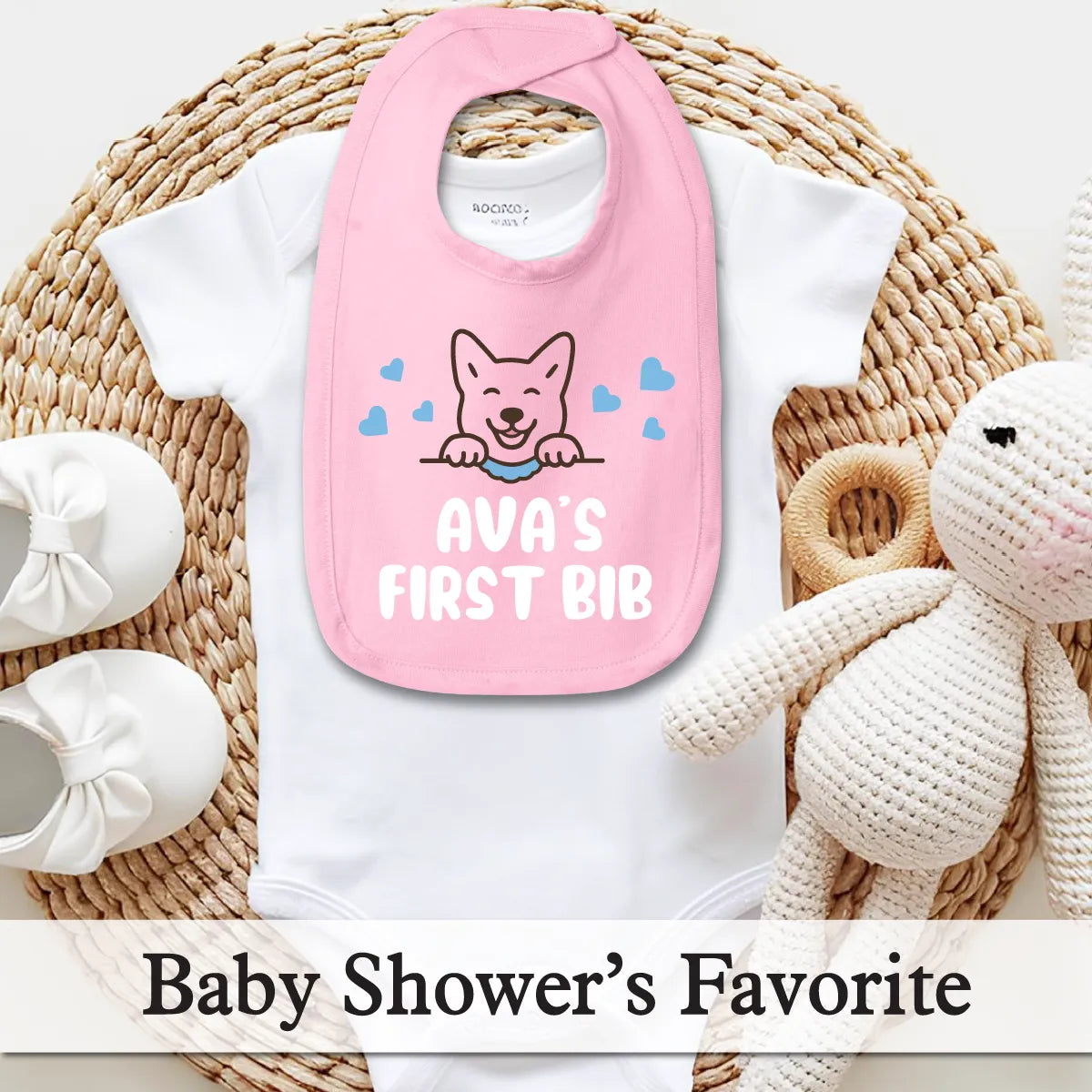 Personalized Jersey Baby Bib