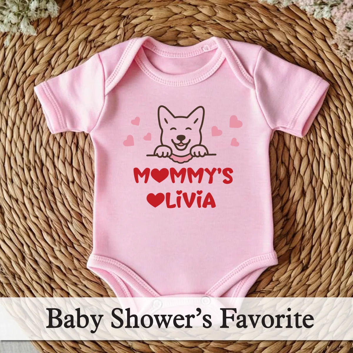 Personalized Puppy Baby Bodysuit
