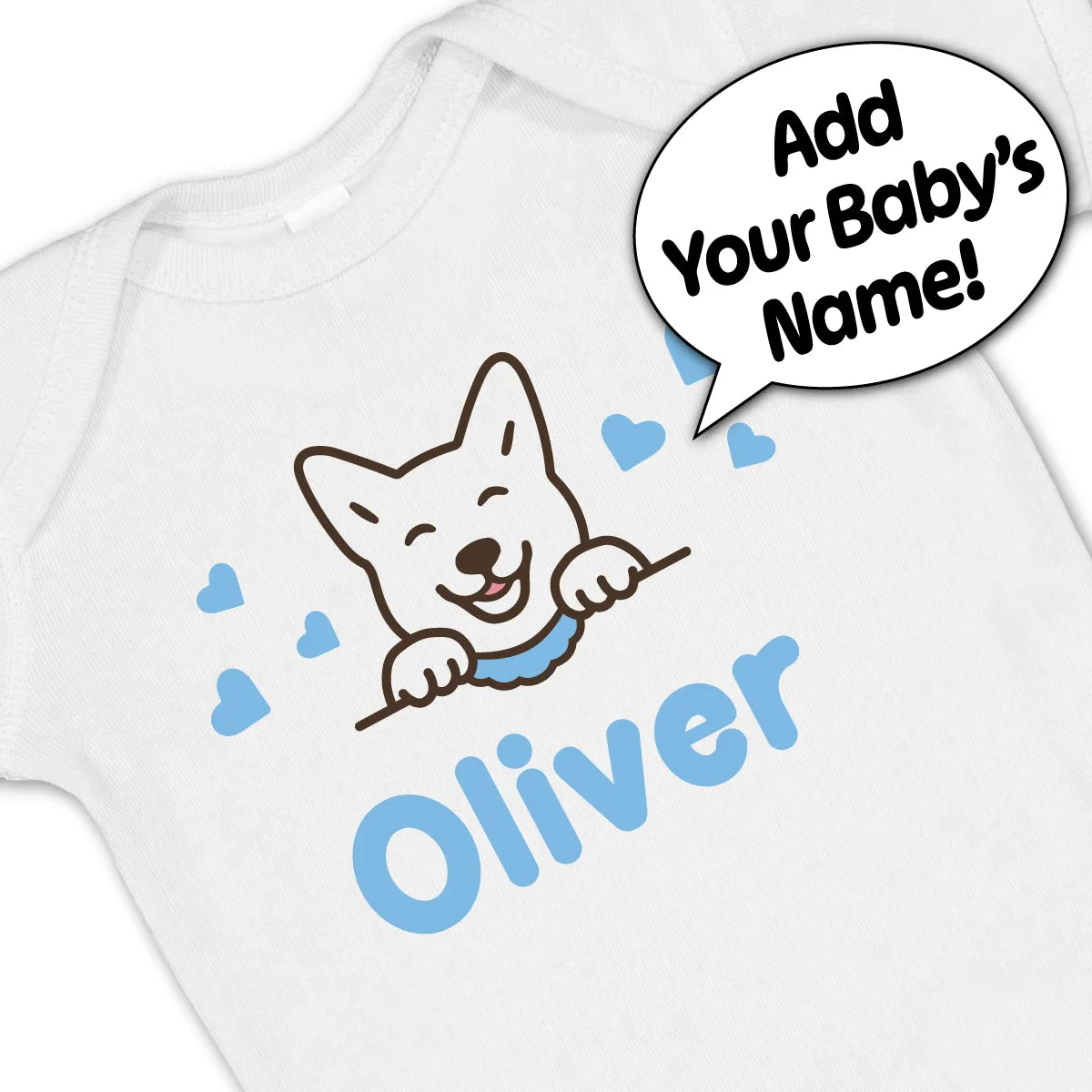 Personalized Puppy Baby Bodysuit