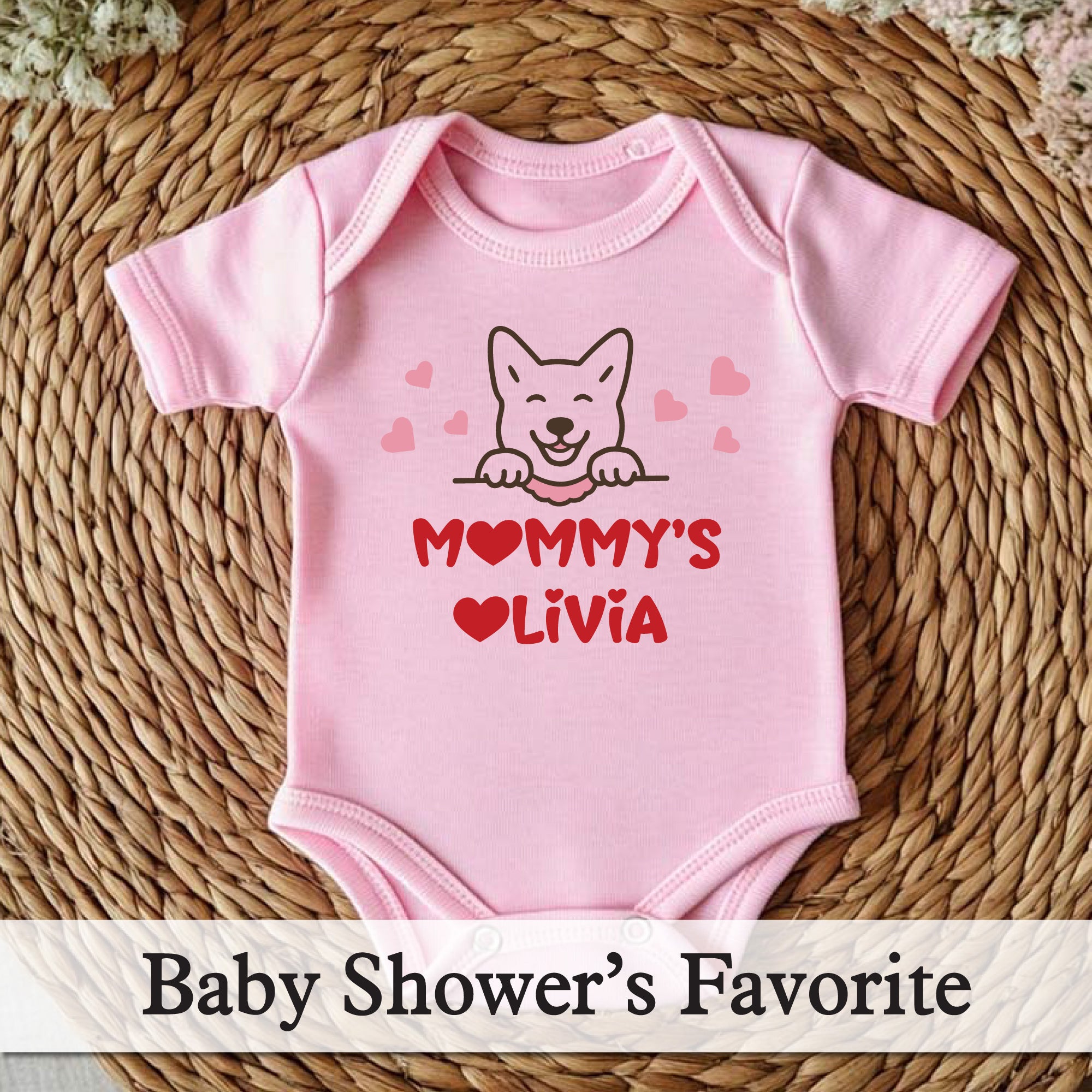 Personalized Jindo Dog Baby Bodysuit