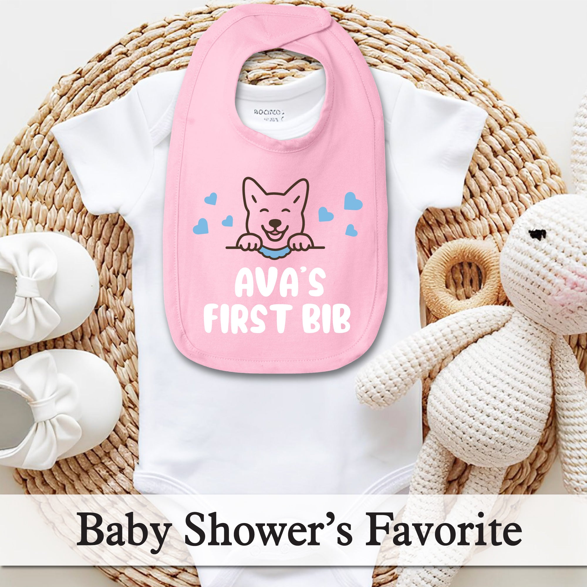 Personalized Jersey Baby Bib