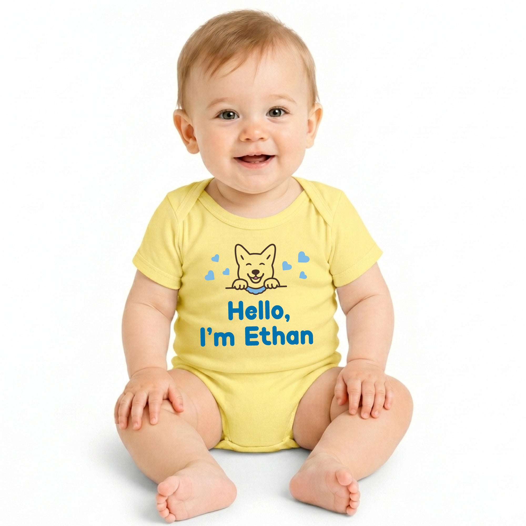 Personalized Jindo Dog Baby Bodysuit