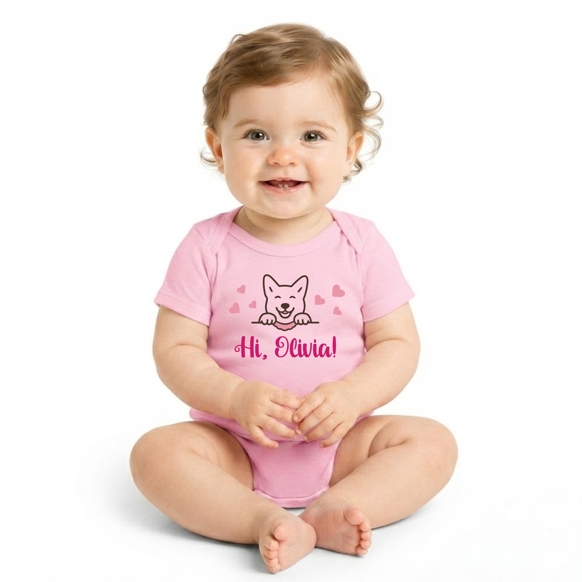 Personalized Jindo Dog Baby Bodysuit
