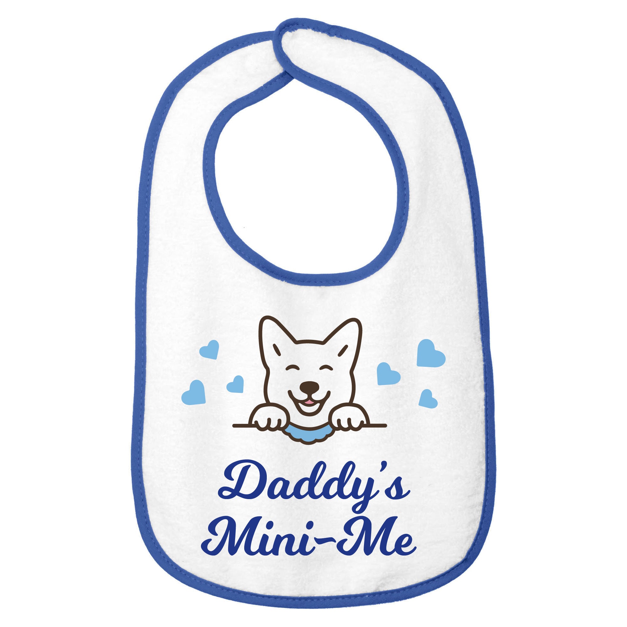 Personalized Cotton Terry Jindo Dog Baby Bib | Custom Text