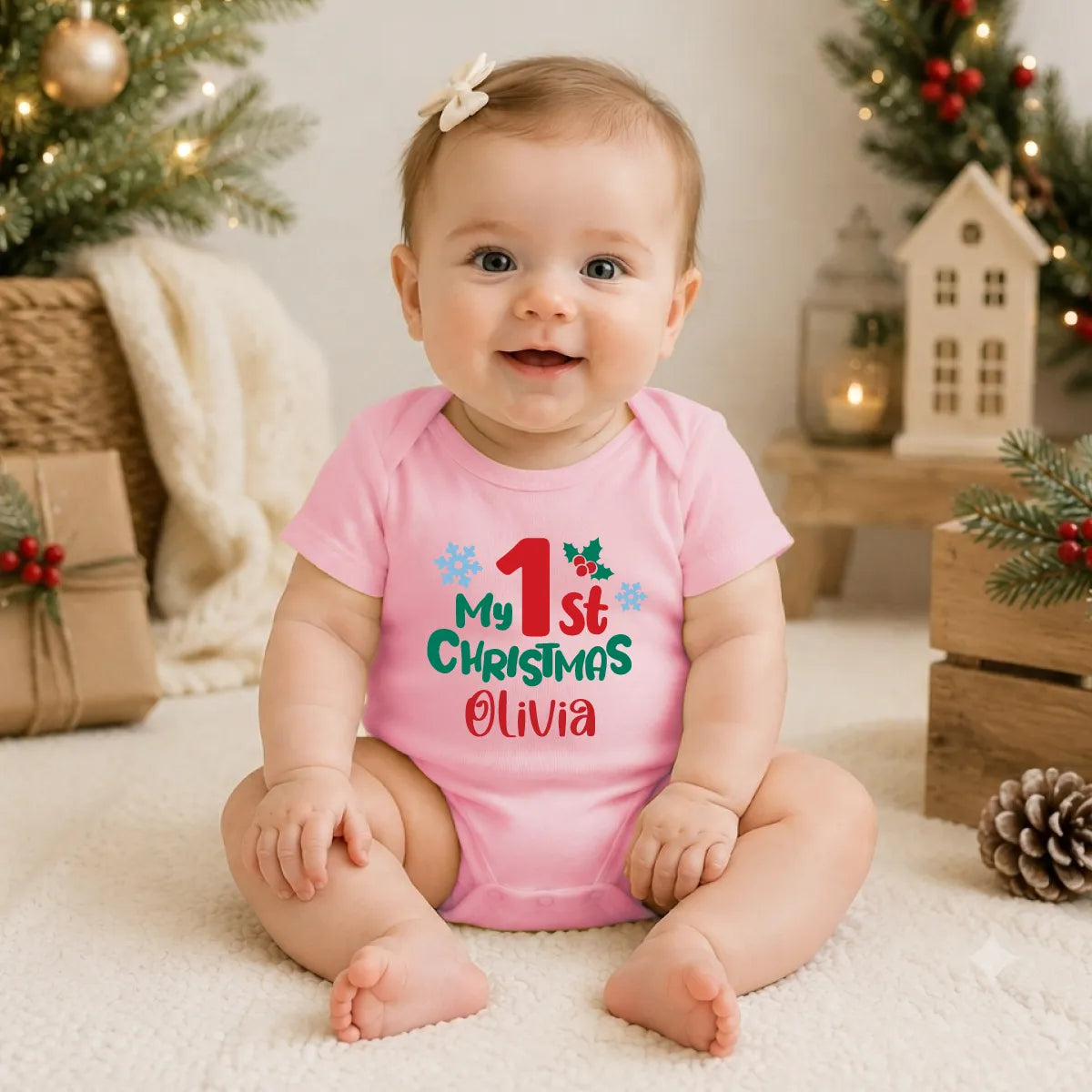Personalized My 1st Christmas Bodysuit