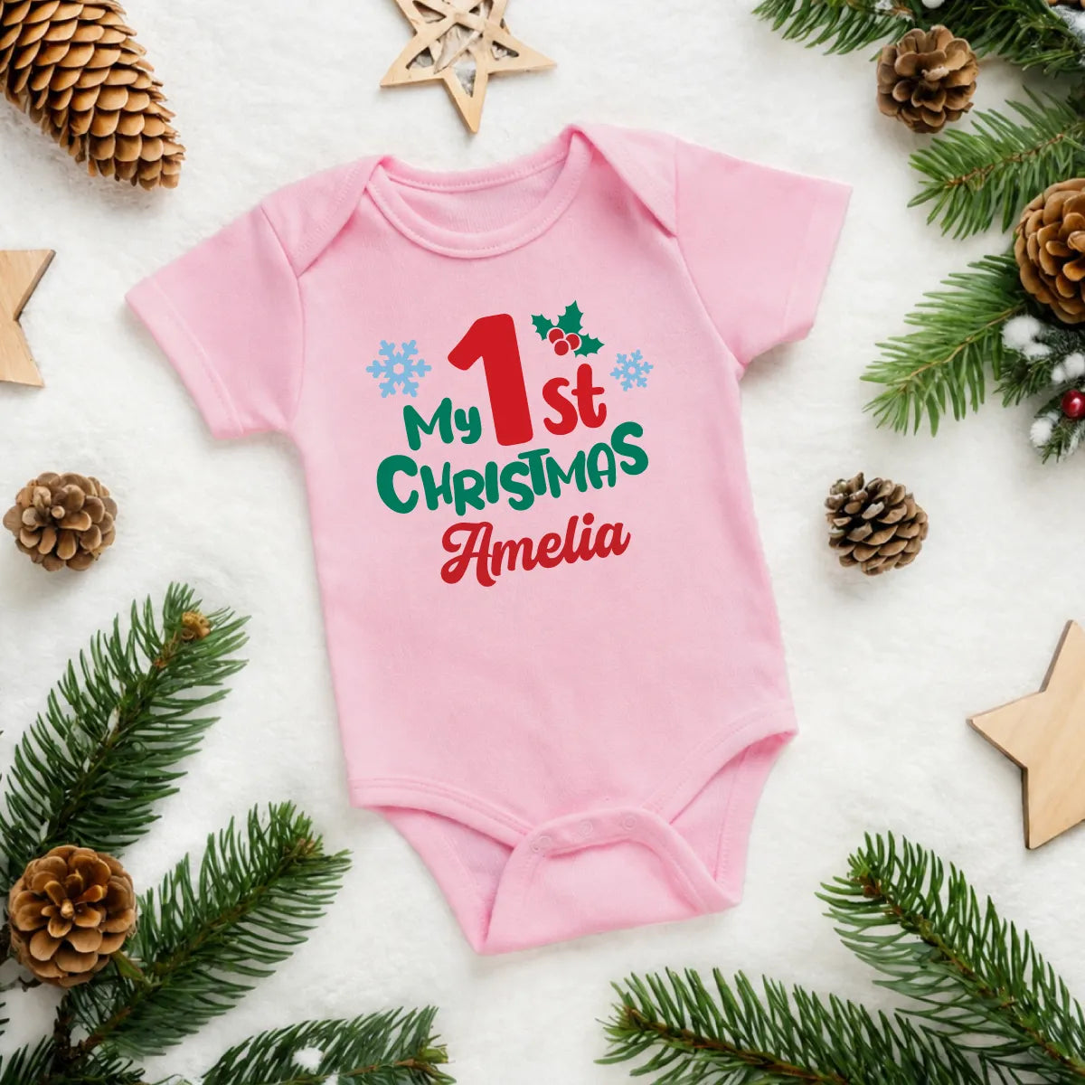 Personalized My 1st Christmas Bodysuit