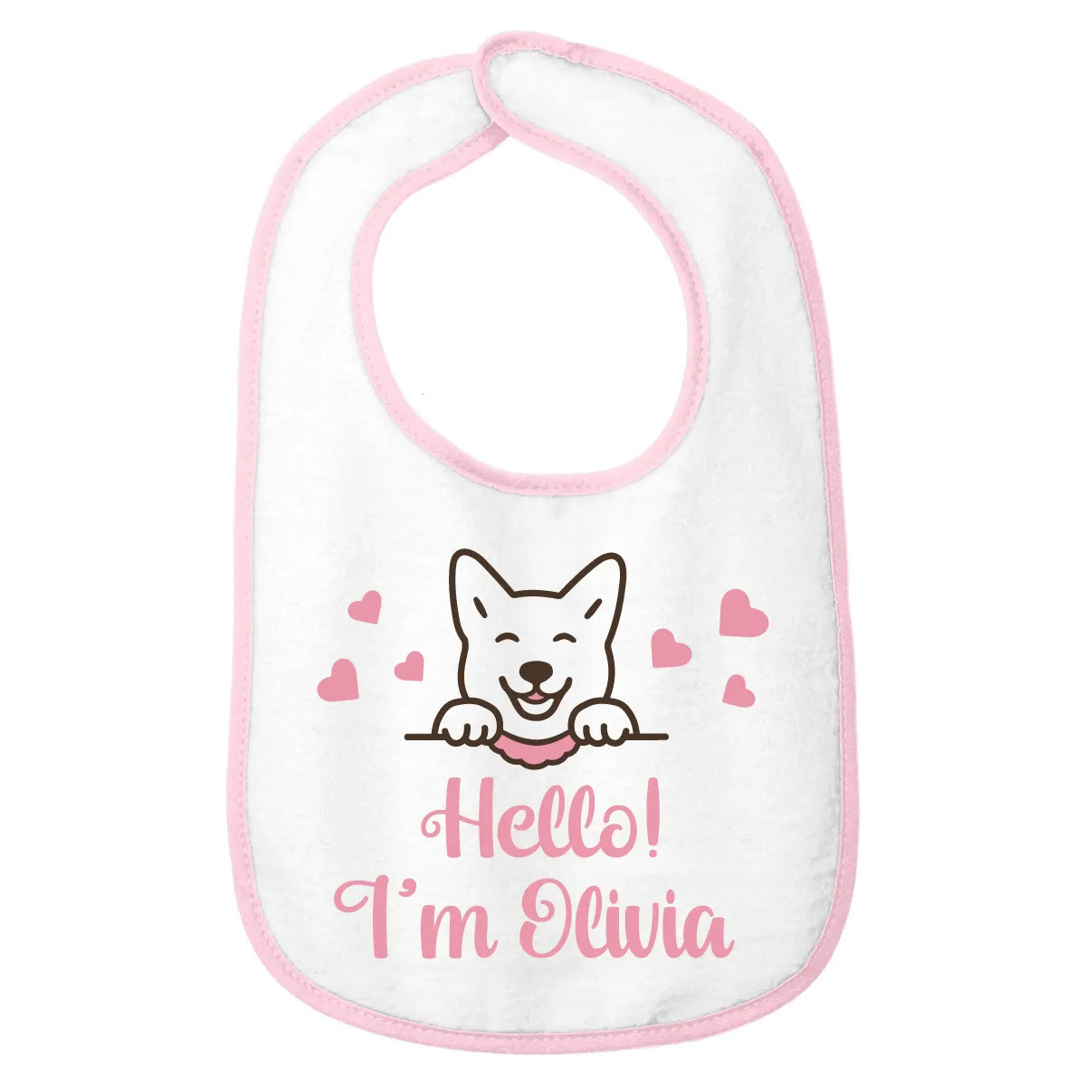 Personalized Cotton Terry  Baby Bib